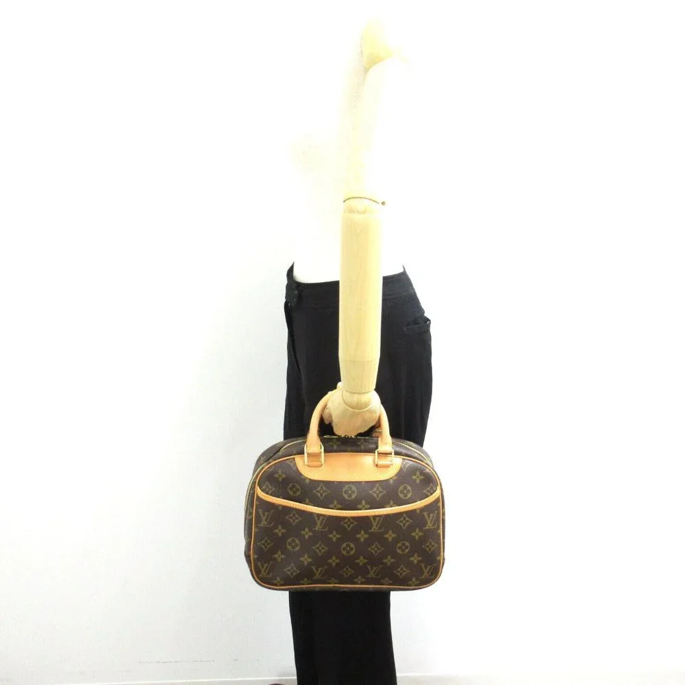 LOUIS VUITTON Trouville Boston Hand Bag Monogram Canvas Used LV women GHW